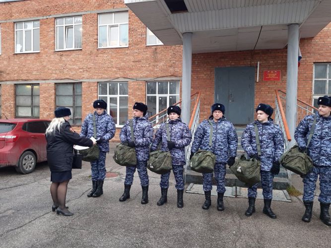 Очередная группа призывников из Псковской области направлена на службу в Росгвардию