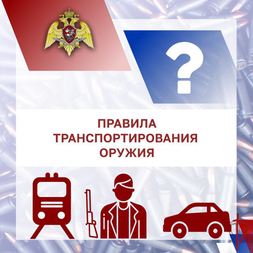 Росгвардия напоминает правила транспортировки оружия