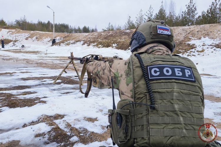 В региональном управлении Росгвардии прошли учебные сборы пулемётчиков СОБР «Гепард»