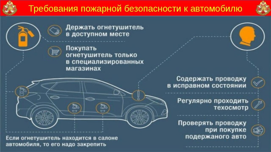 Инспекция пожарной безопасности регионального Управления Росгвардии напоминает правила  пожарной безопасности при эксплуатации автотранспорта