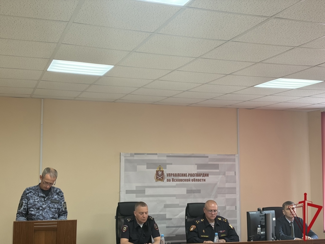 В Управлении Росгвардии по Псковской области обсудили вопросы обеспечения безопасности в период подготовки и проведения Единого дня голосования
