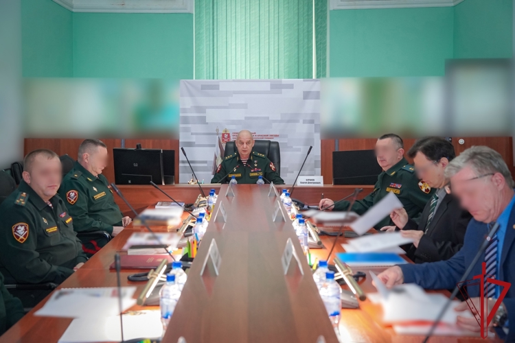 Сотрудники и военнослужащие Управления Росгвардии по Псковской области приняли участие в заседании Военного совета Северо-Западного округа Росгвардии